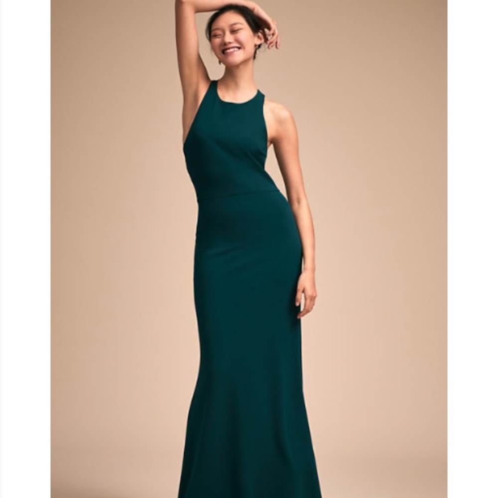 BHLDN KLARA green dress 0
